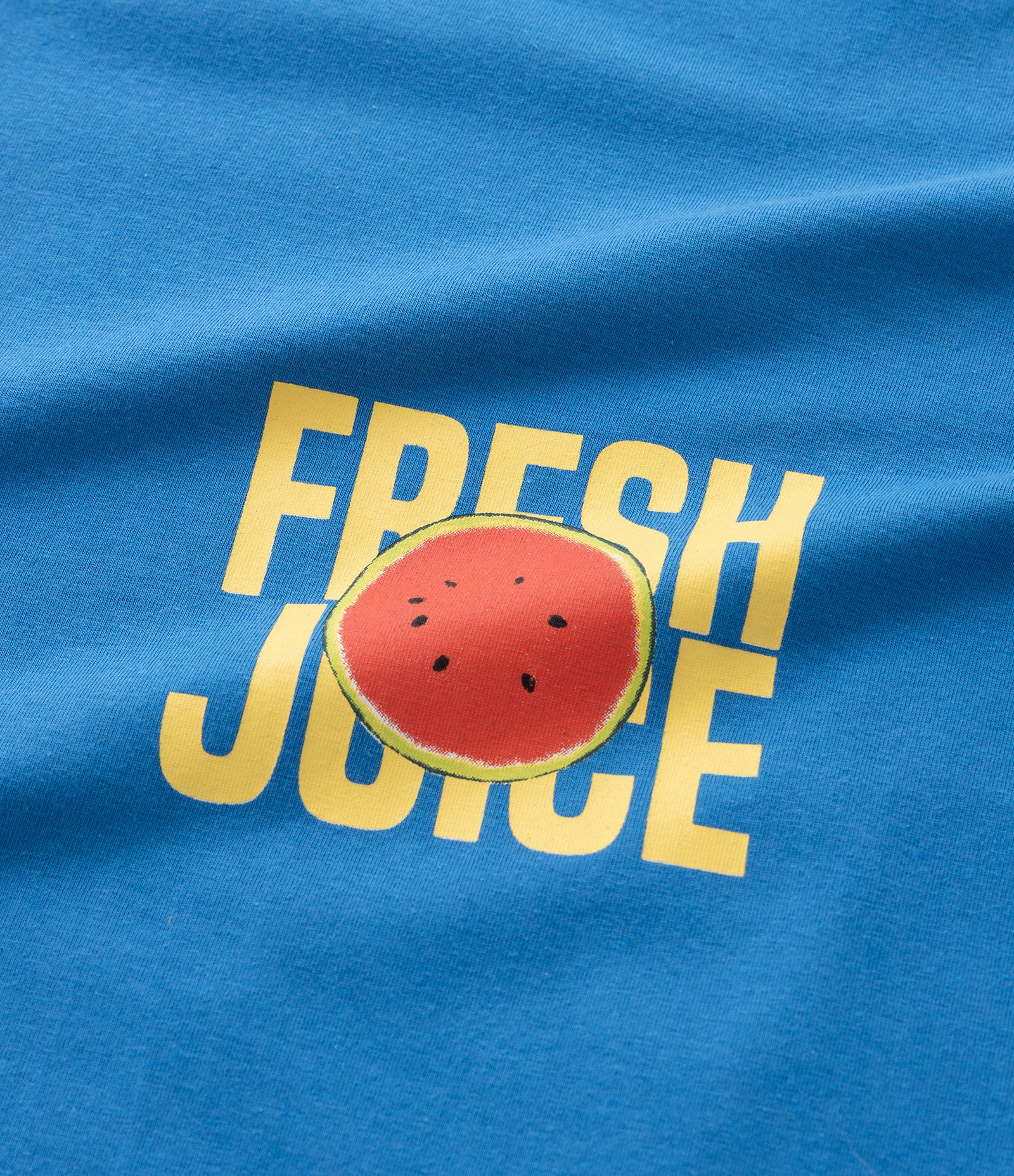 Camiseta Oversized em Algodão com Estampa Frente e Costas de Melancia Curve & Plus Size Azul 9