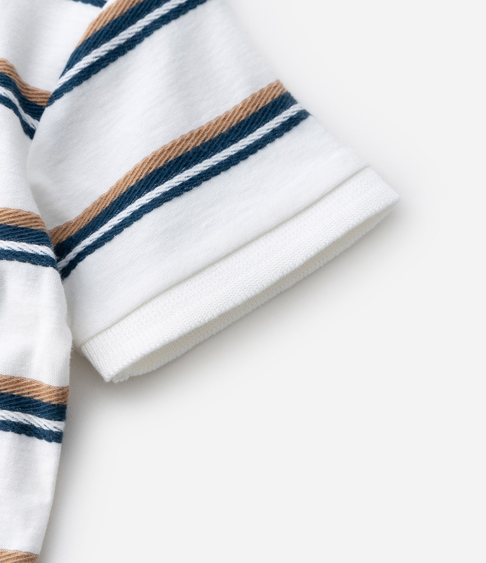 Camiseta Polo Infantil com Estampa Fio Tinto- Tam 1 a 6 Anos Branco 3