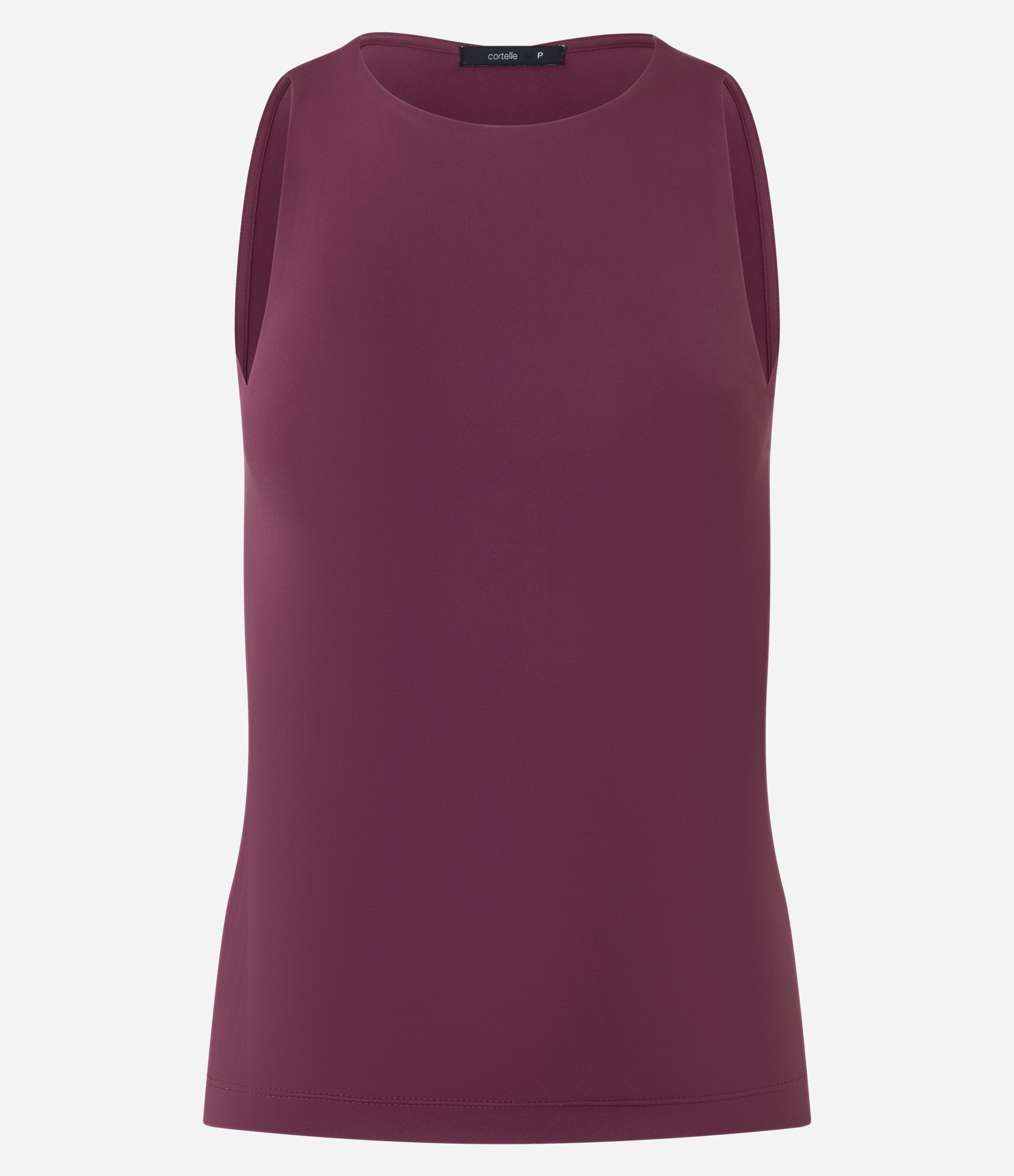 Blusa em Poliamida com Gola Redonda Bordô 5