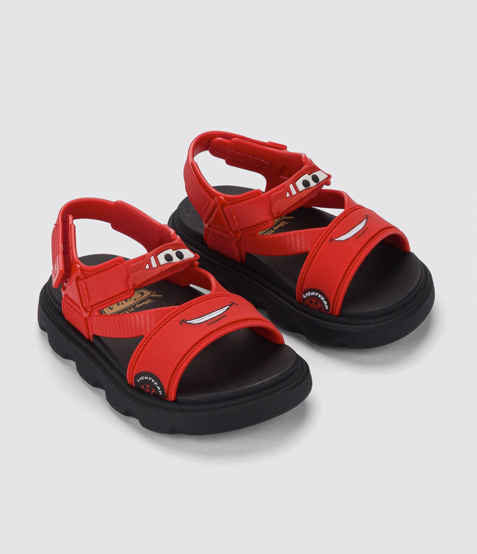 Sandália Infantil com Estampa Carros - Tam  19 ao 27 Vermelho 1