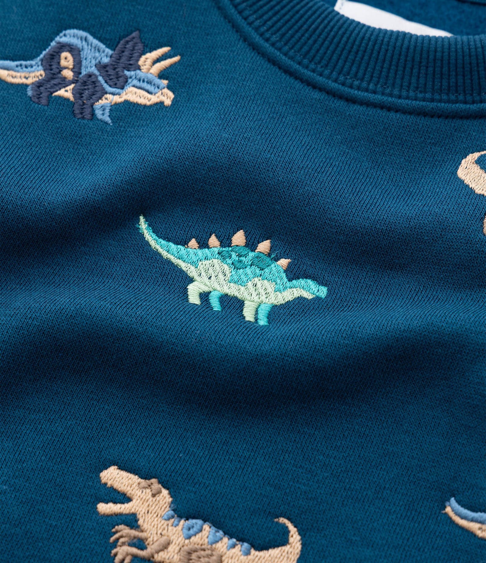 Casaco Infantil em Moletom com Bordados de Dinossauro – Tam 1 a 6 Anos Azul Marinho 6