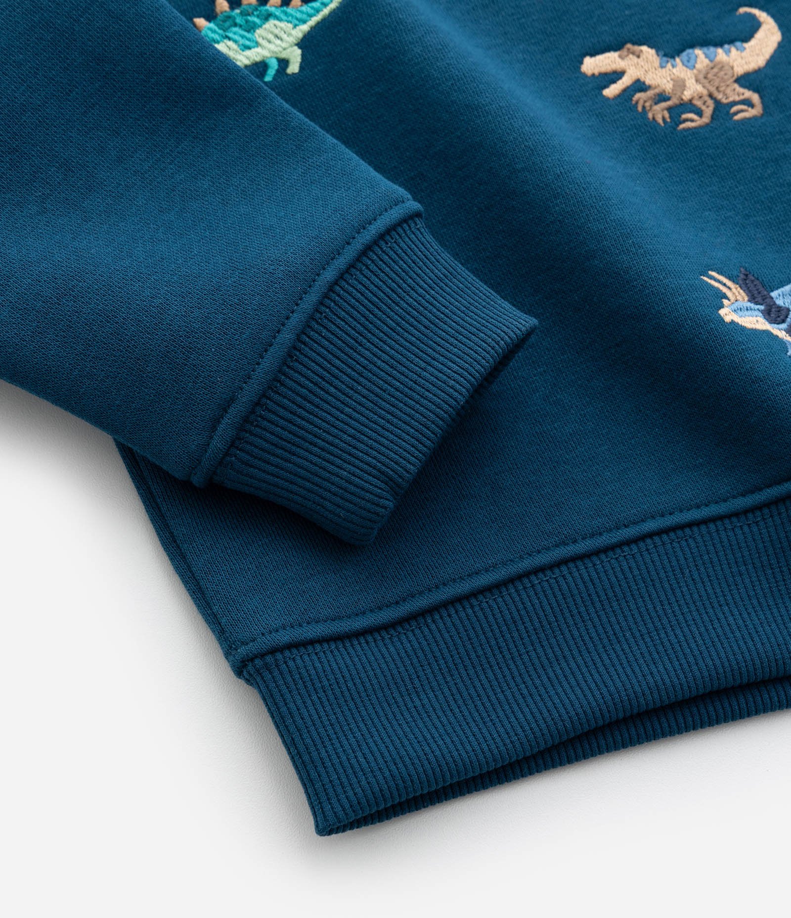 Casaco Infantil em Moletom com Bordados de Dinossauro – Tam 1 a 6 Anos Azul Marinho 7
