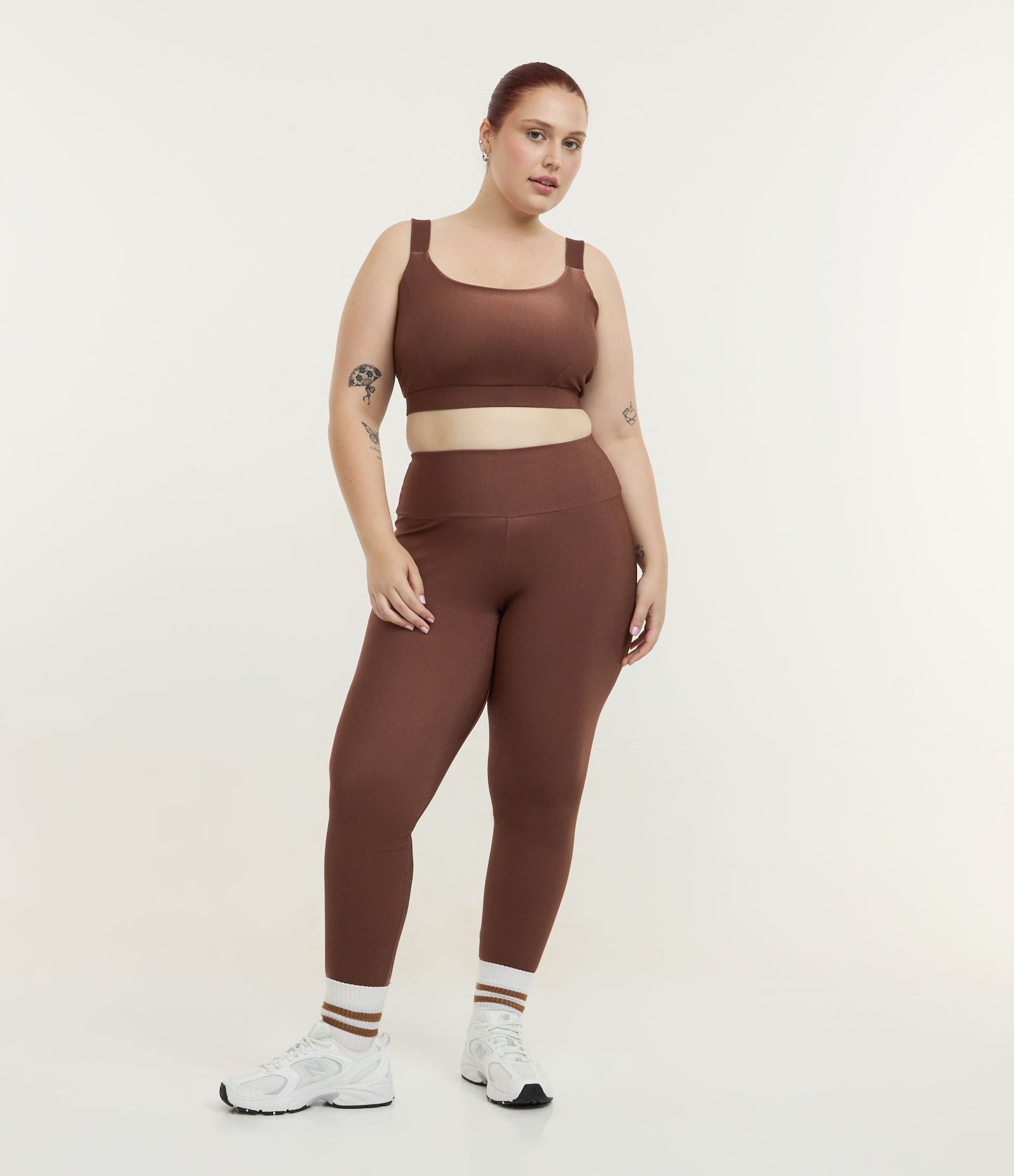 Top Regata Esportivo com Tecnologia Dry Curve e Plus Size Marrom 2