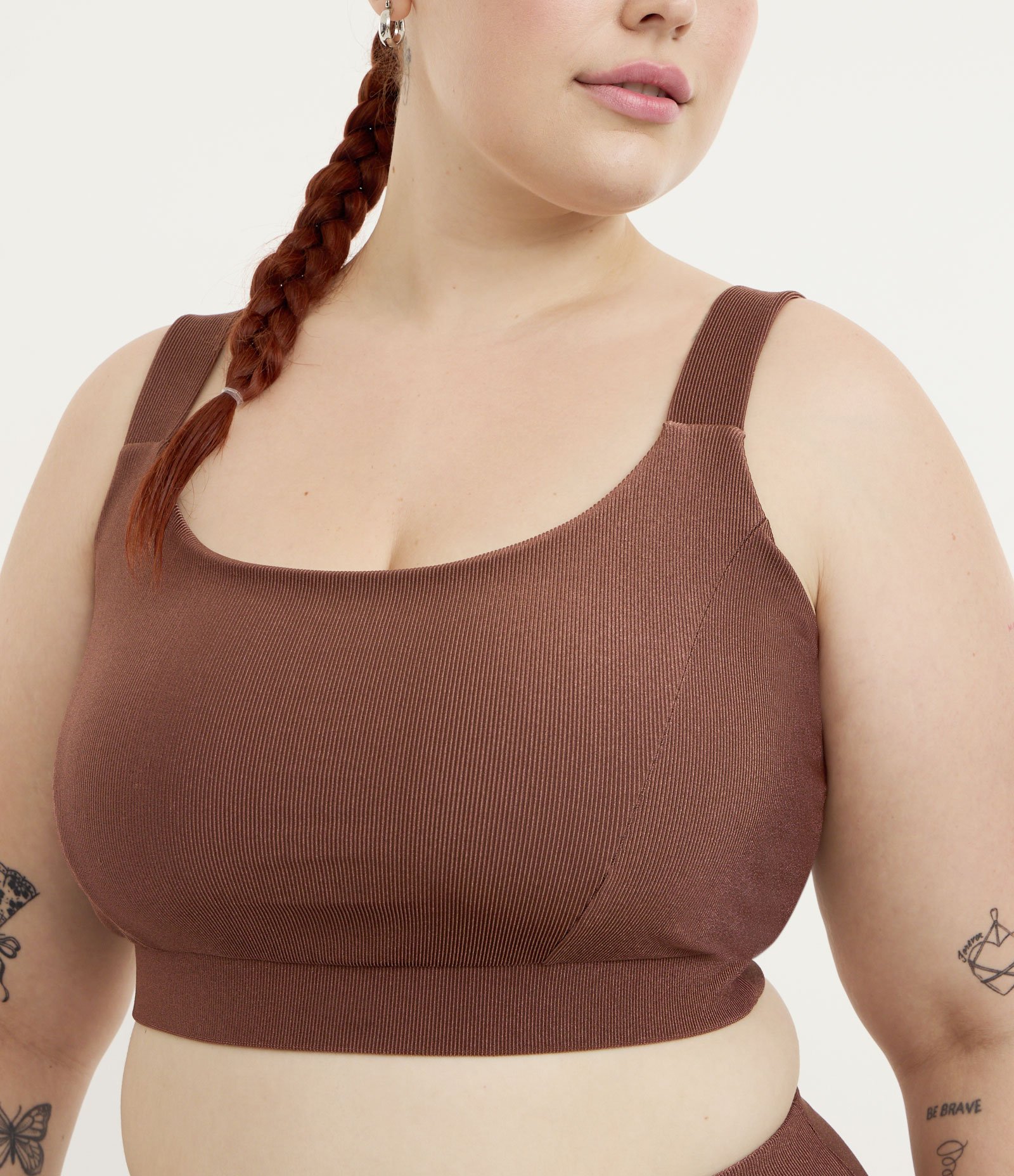 Top Regata Esportivo com Tecnologia Dry Curve e Plus Size Marrom 3