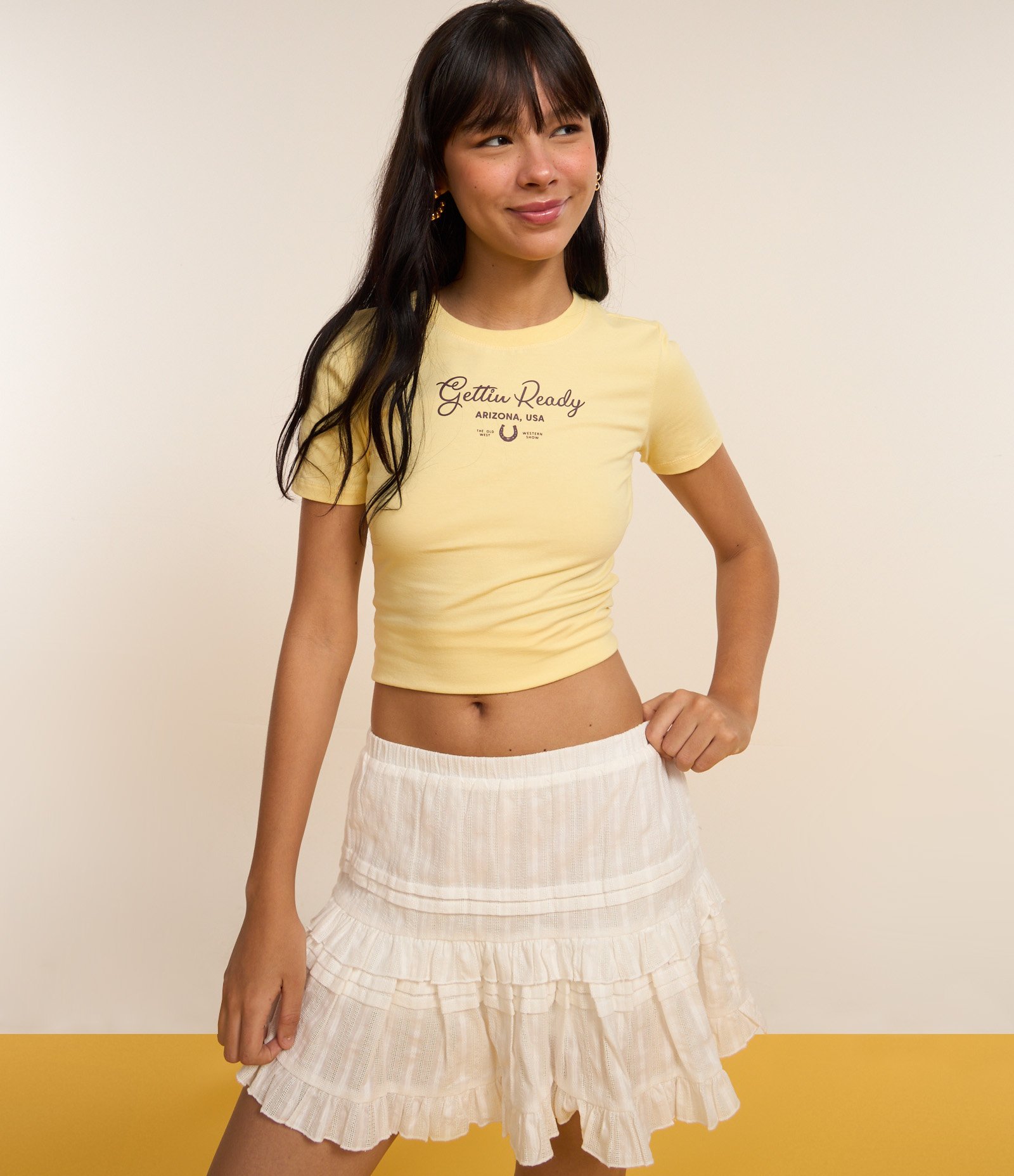 Camiseta New T-shirt em Algodão com Estampa Gettin Ready Amarelo 5