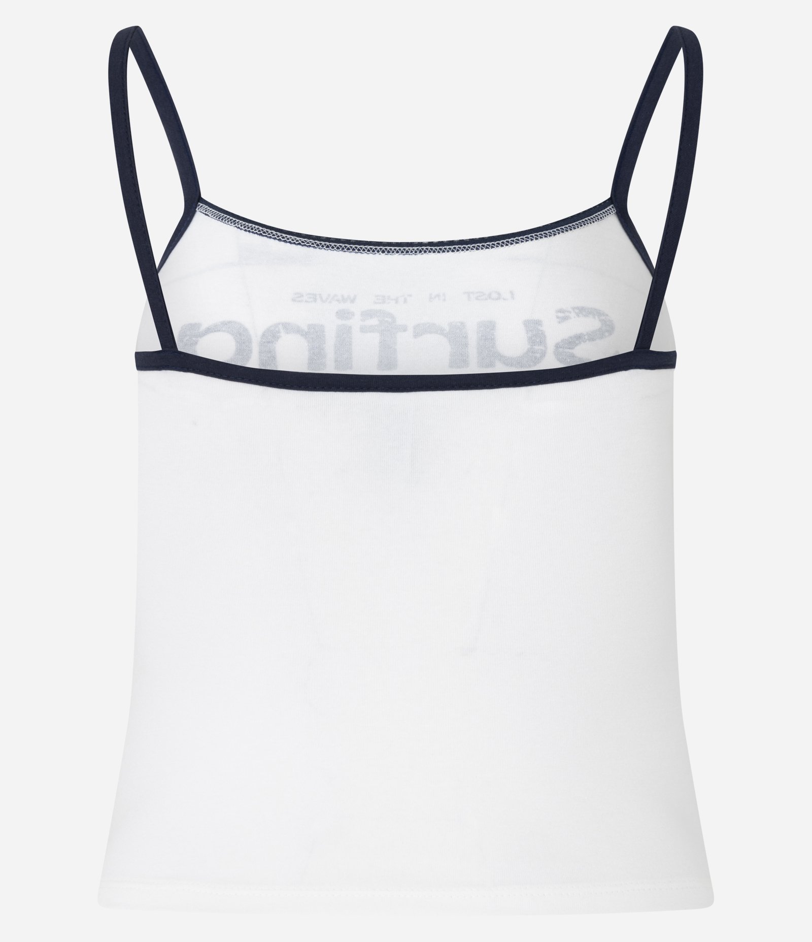 Blusa em Algodão com Viés Contrastante e Estampa Surfing Camp Branco 7