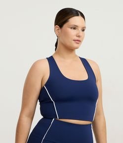 Top Esportivo com Tecnologia Dry e Detalhes Contrastantes Curve & Plus Size