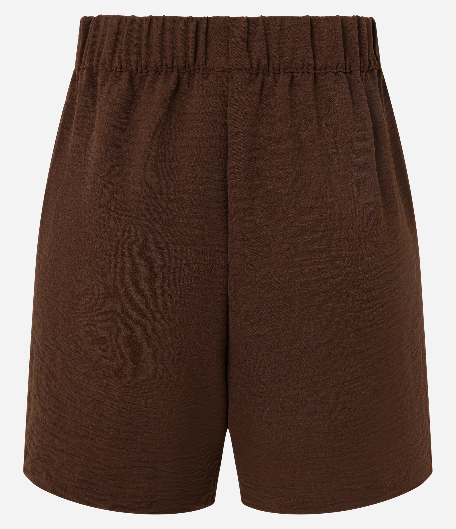Short em Airflow com Elástico no Cós e Bolsos Marrom 3