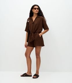 Short em Airflow com Elástico no Cós e Bolsos