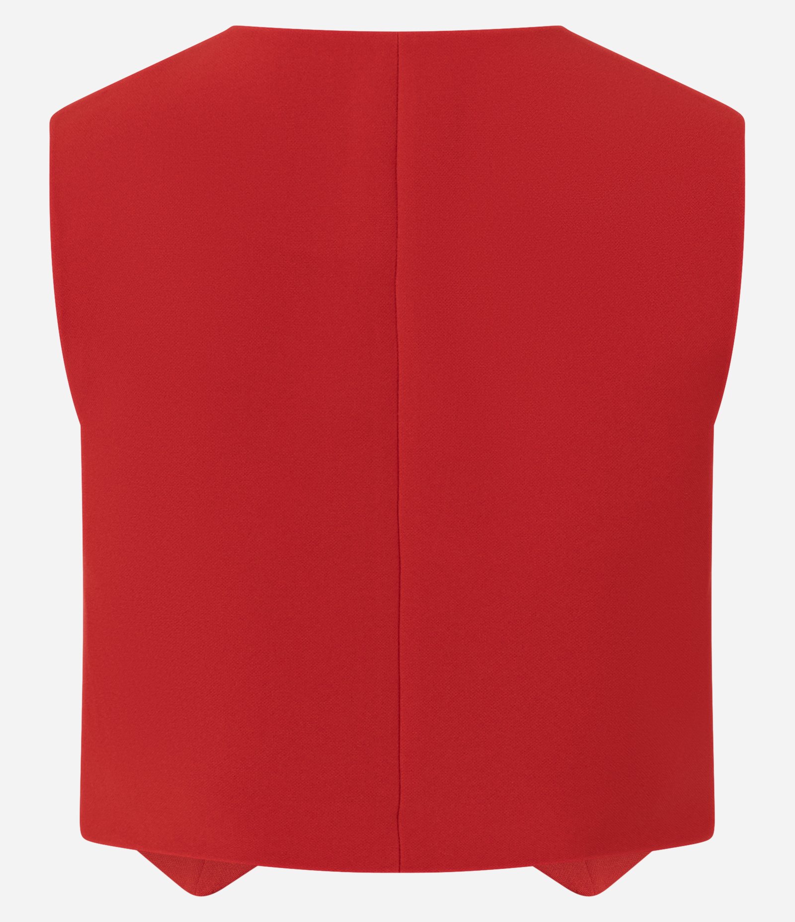 Colete em Crepe com Abotoamento e Decote V Vermelho 2