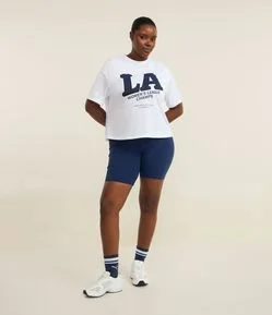 Bermuda Ciclista Esportiva com Tecnologia Dry e Bolsos Curve & Plus Size