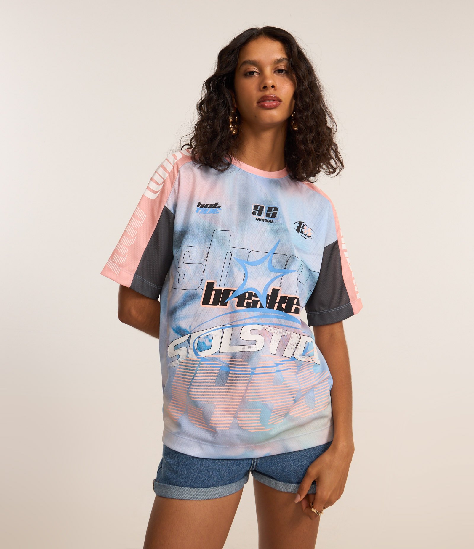 Camiseta Texturizada com Estampa Sport Core Azul 1