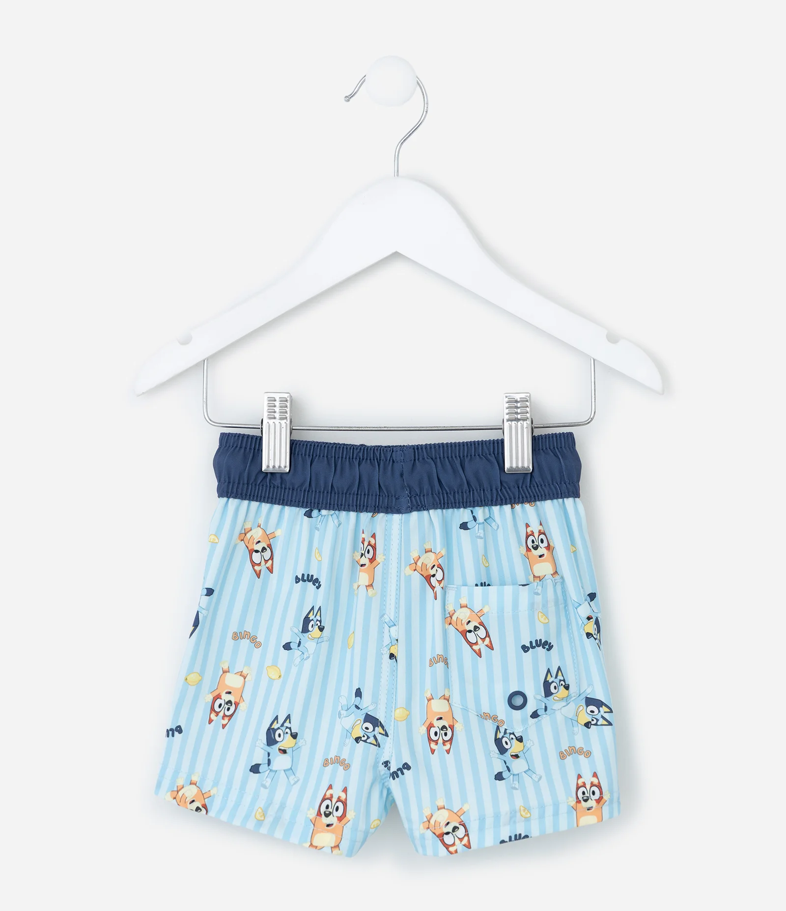 Bermuda Infantil de Banho Listrada com Estampa Bluey - Tam 1 a 6 Anos Azul 2