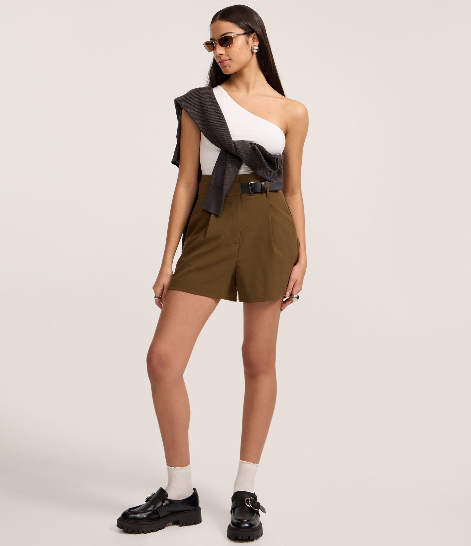 Blusa Ombro Único em Microfibra Branco 2