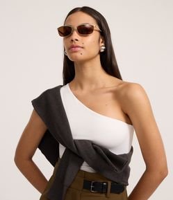 Blusa Ombro Único em Microfibra