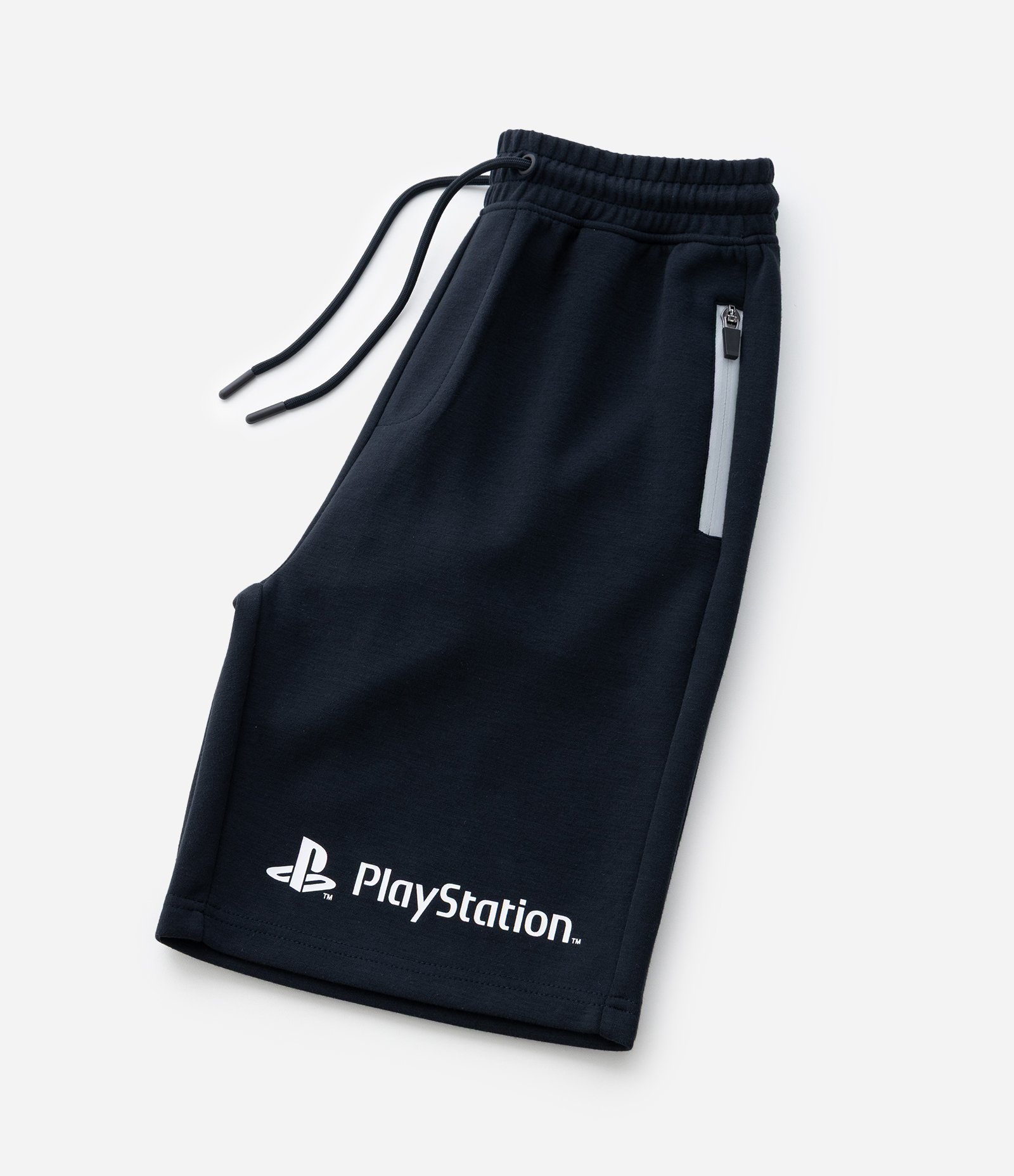 Bermuda Infantil Moletom Playstation com Zíper Refletivo - Tam 5 a 14 Anos Preto 4