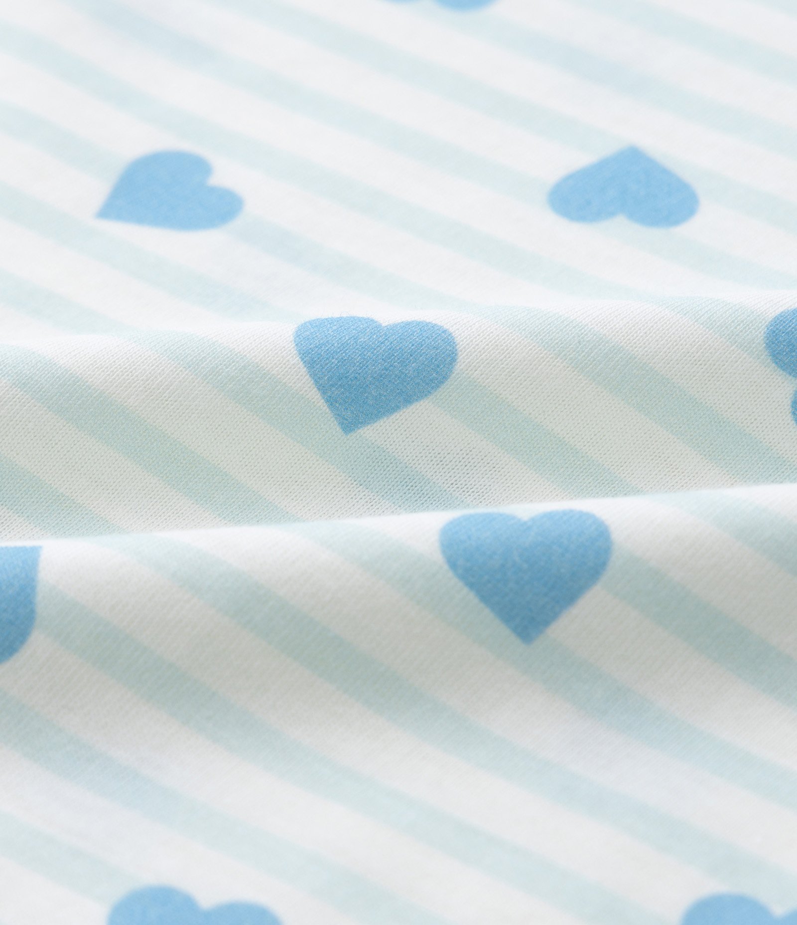 Pijama Infantil Curto com Estampa De Corações e Bordado Love - Tam 2 A 10 Anos Branco/Azul 6