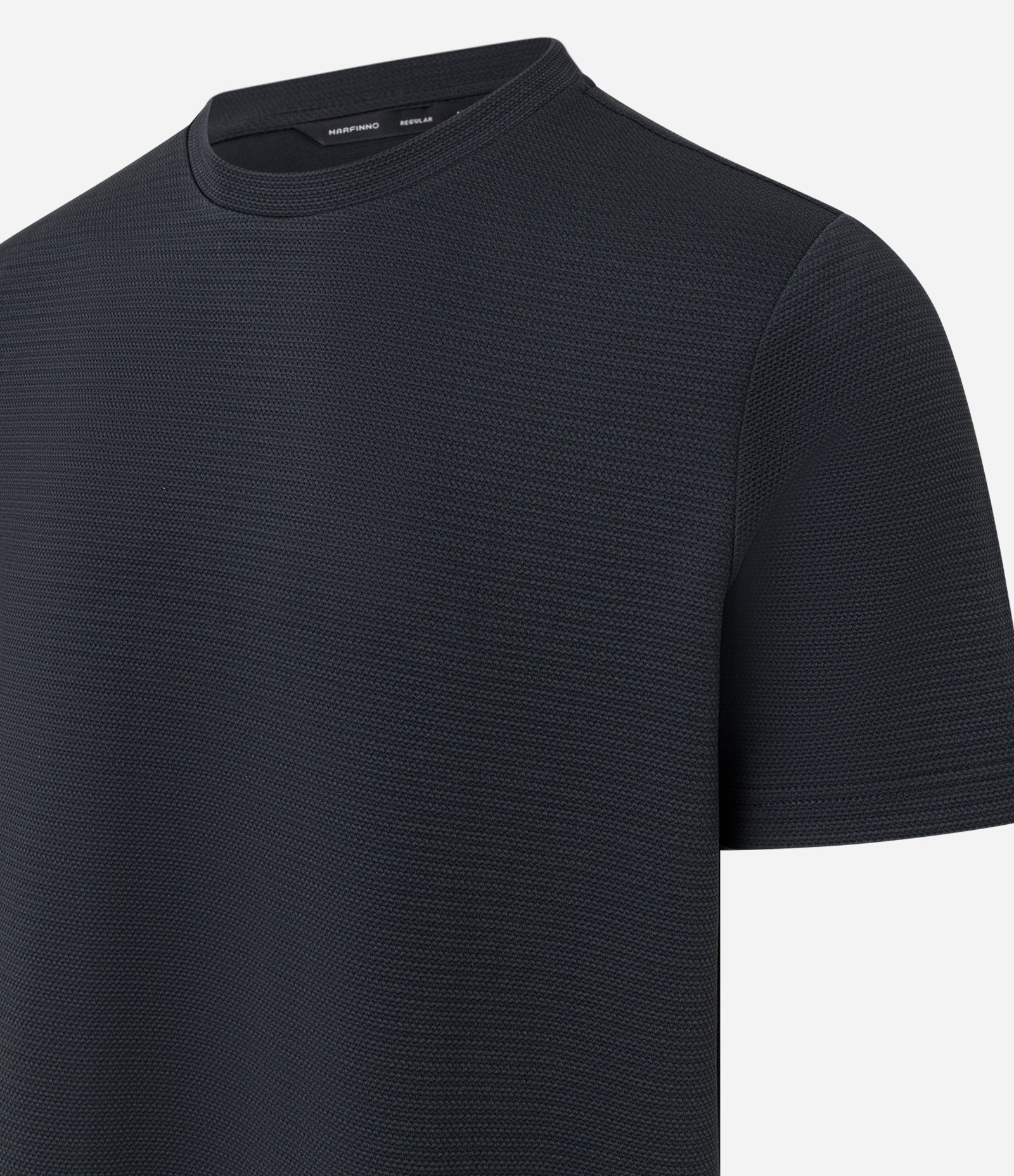 Camiseta Slim com Textura Preto 6