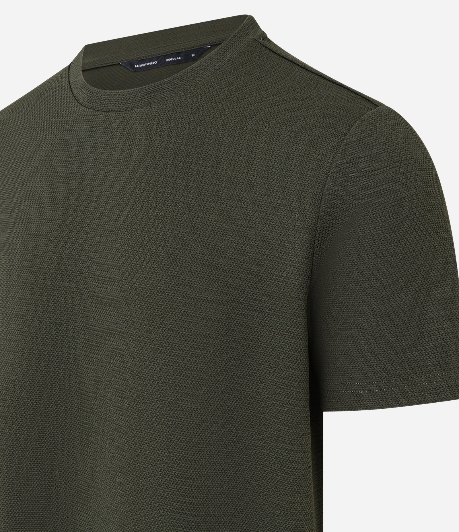 Camiseta Slim com Textura Verde 6
