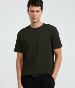 Camiseta Slim com Textura