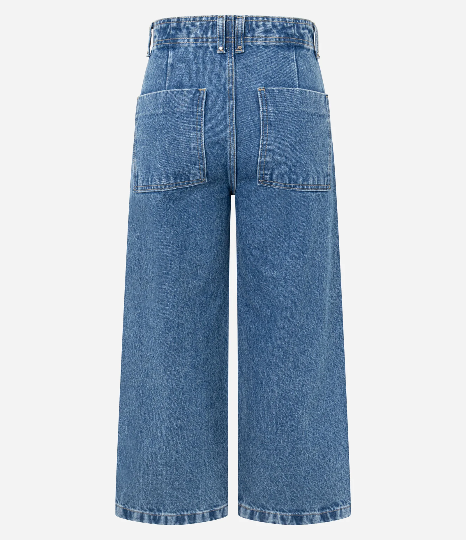 Calça Wide Leg Cropped em Jeans com Cós Alfaiatado em Cintura Alta Médio 6