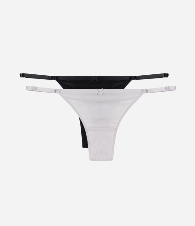 Kit 02 Calcinhas String Fio Duplo em Algodão