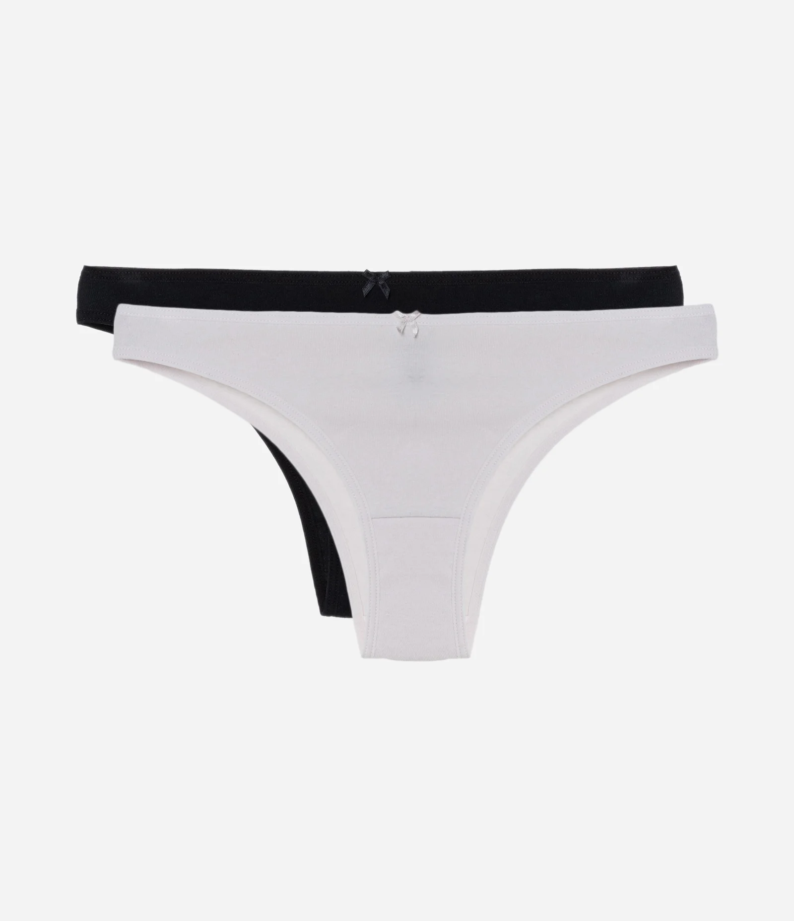 Kit 02 Calcinhas Biquíni em Algodão Básicas Preto/Lilás 1