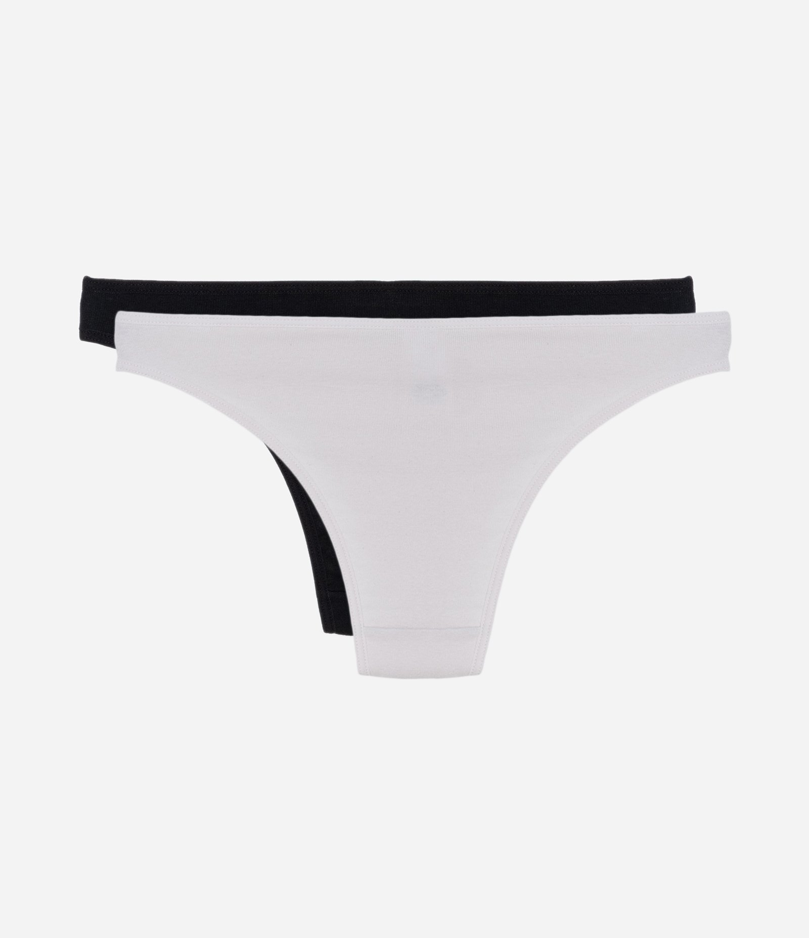 Kit 02 Calcinhas Biquíni em Algodão Básicas Preto/Lilás 2