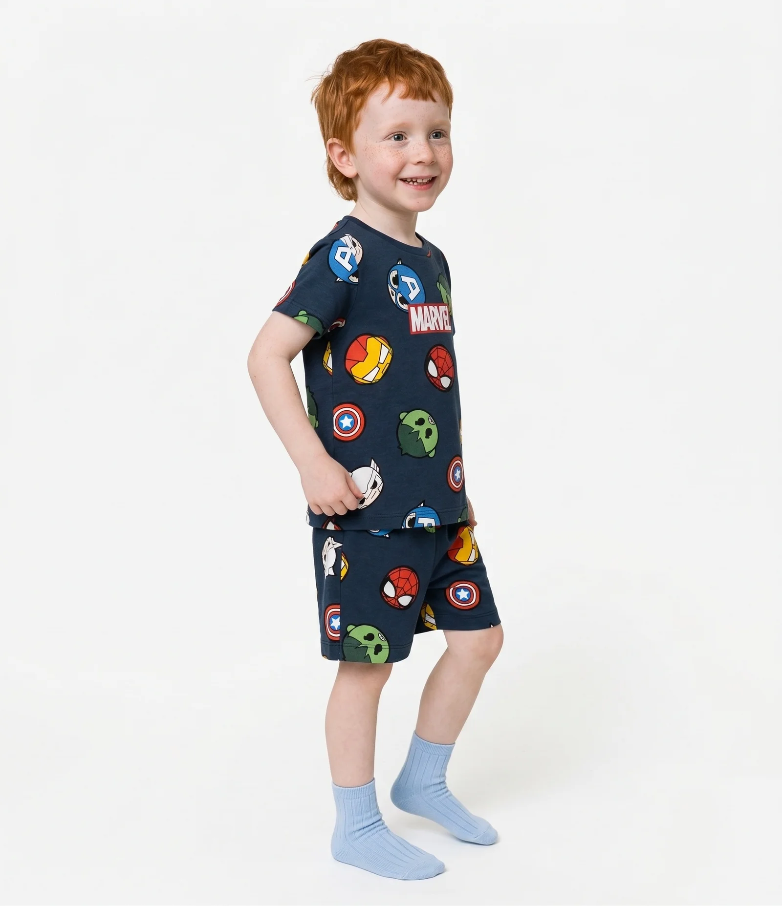Pijama Infantil Mini Heróis Marvel - Tam 2 a 6 Anos Multicores 2
