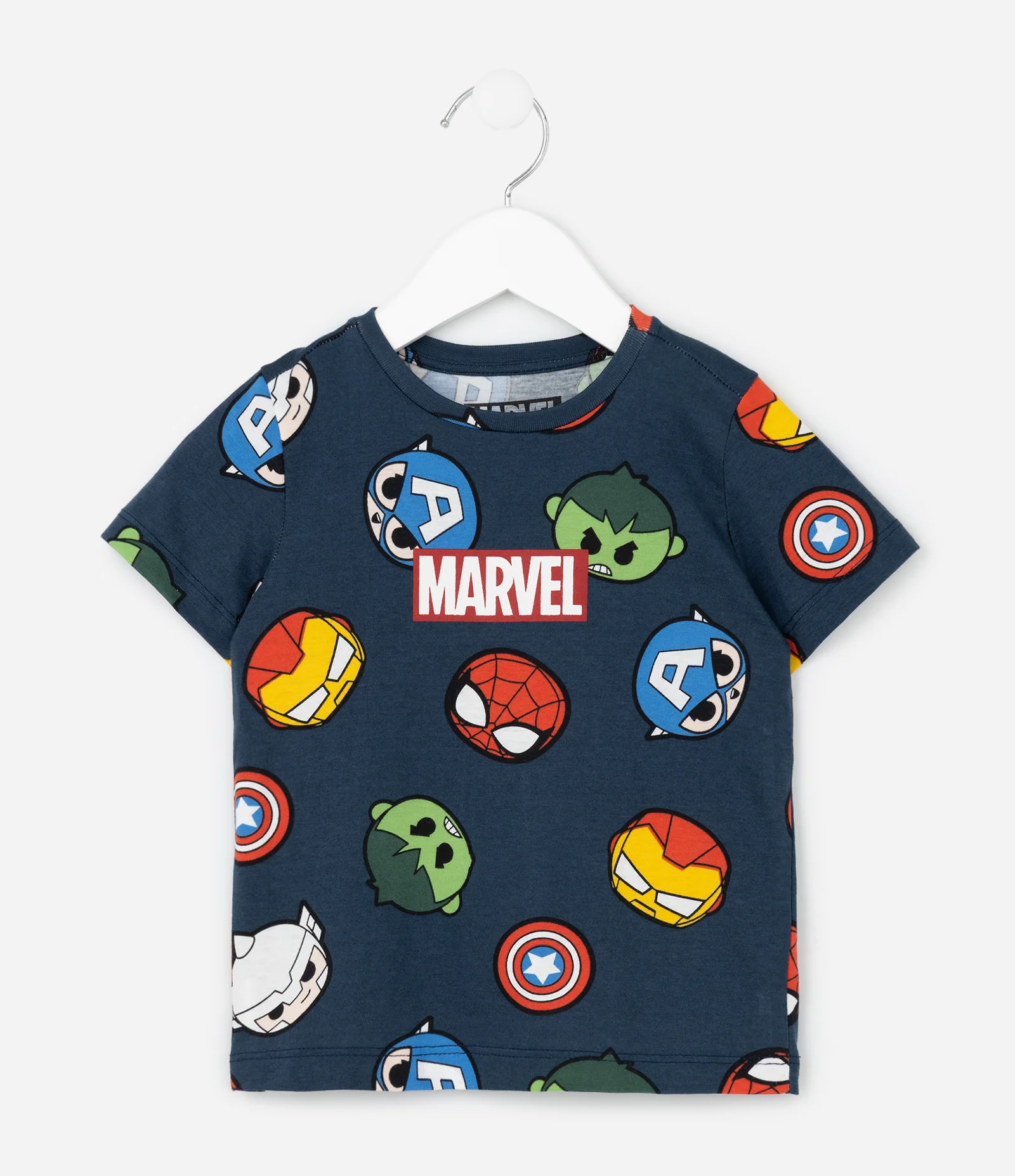 Pijama Curto Infantil Mini Heróis Marvel - Tam 2 a 6 Anos Multicores 2