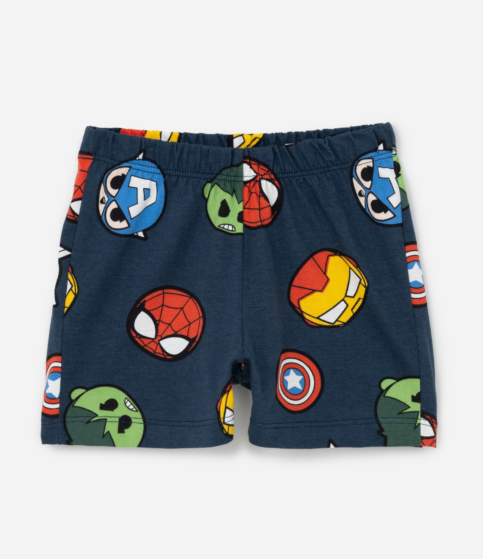 Pijama Curto Infantil Mini Heróis Marvel - Tam 2 a 6 Anos Multicores 4