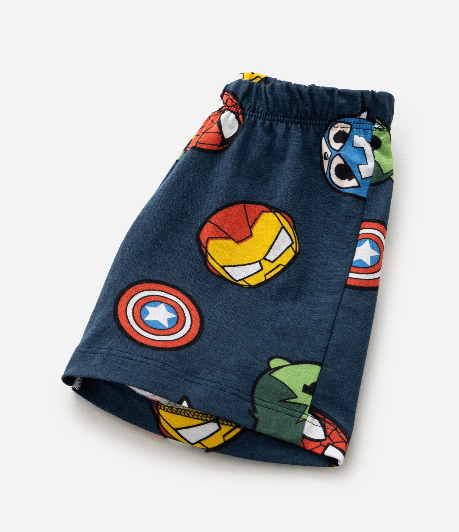 Pijama Curto Infantil Mini Heróis Marvel - Tam 2 a 6 Anos Multicores 6