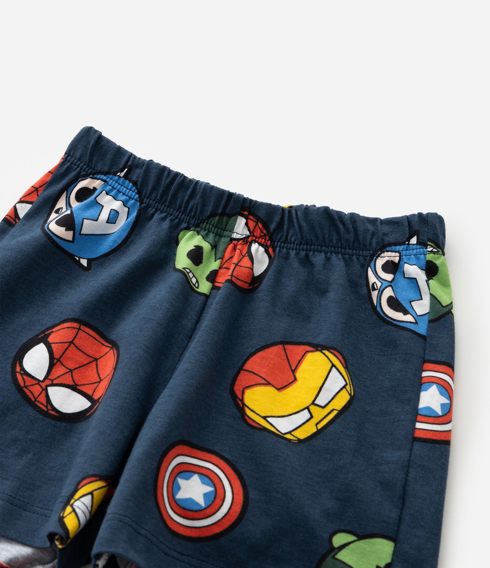 Pijama Curto Infantil Mini Heróis Marvel - Tam 2 a 6 Anos Multicores 7