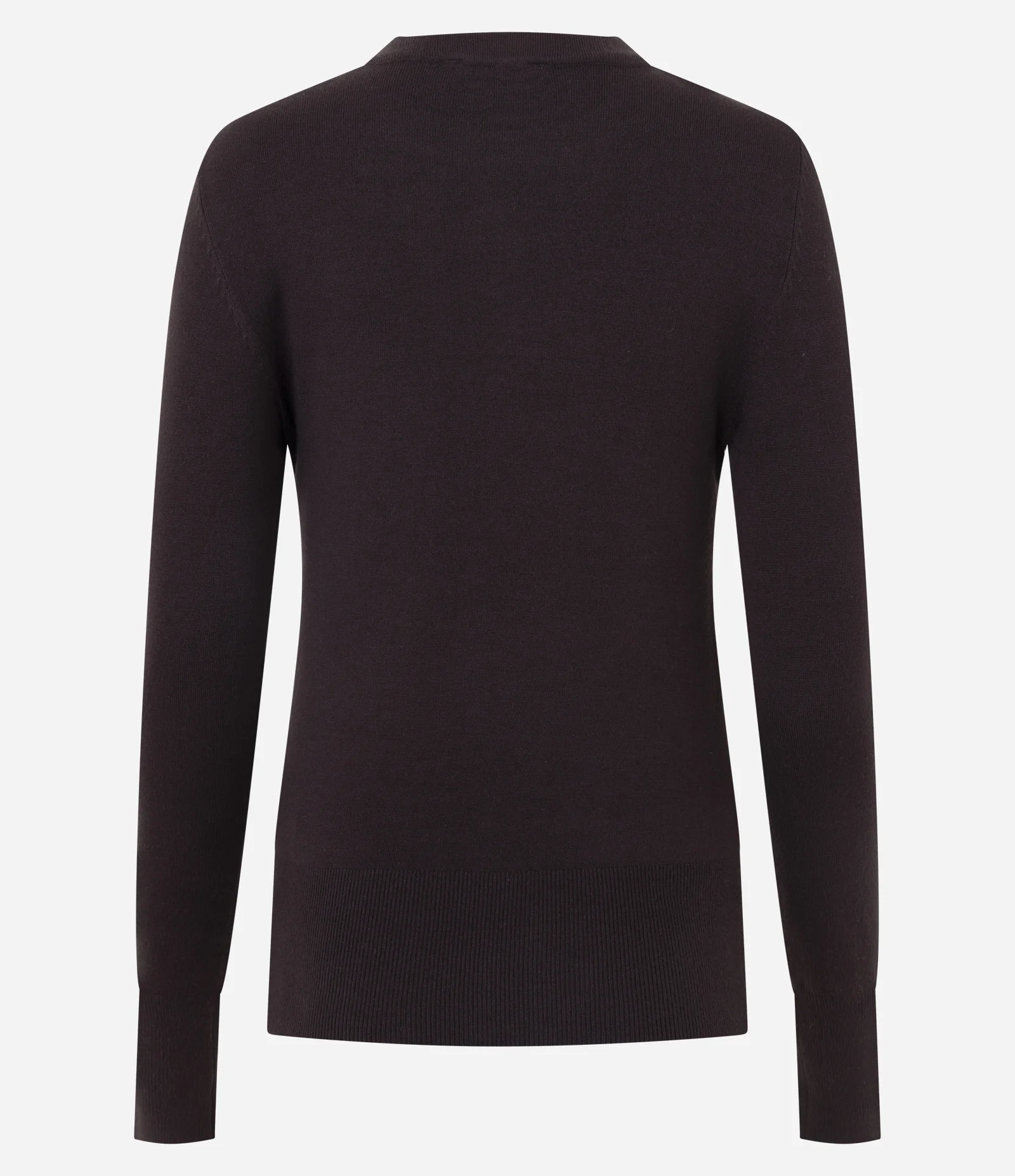 Suéter em Tricô com Botões no Punho Marrom 8