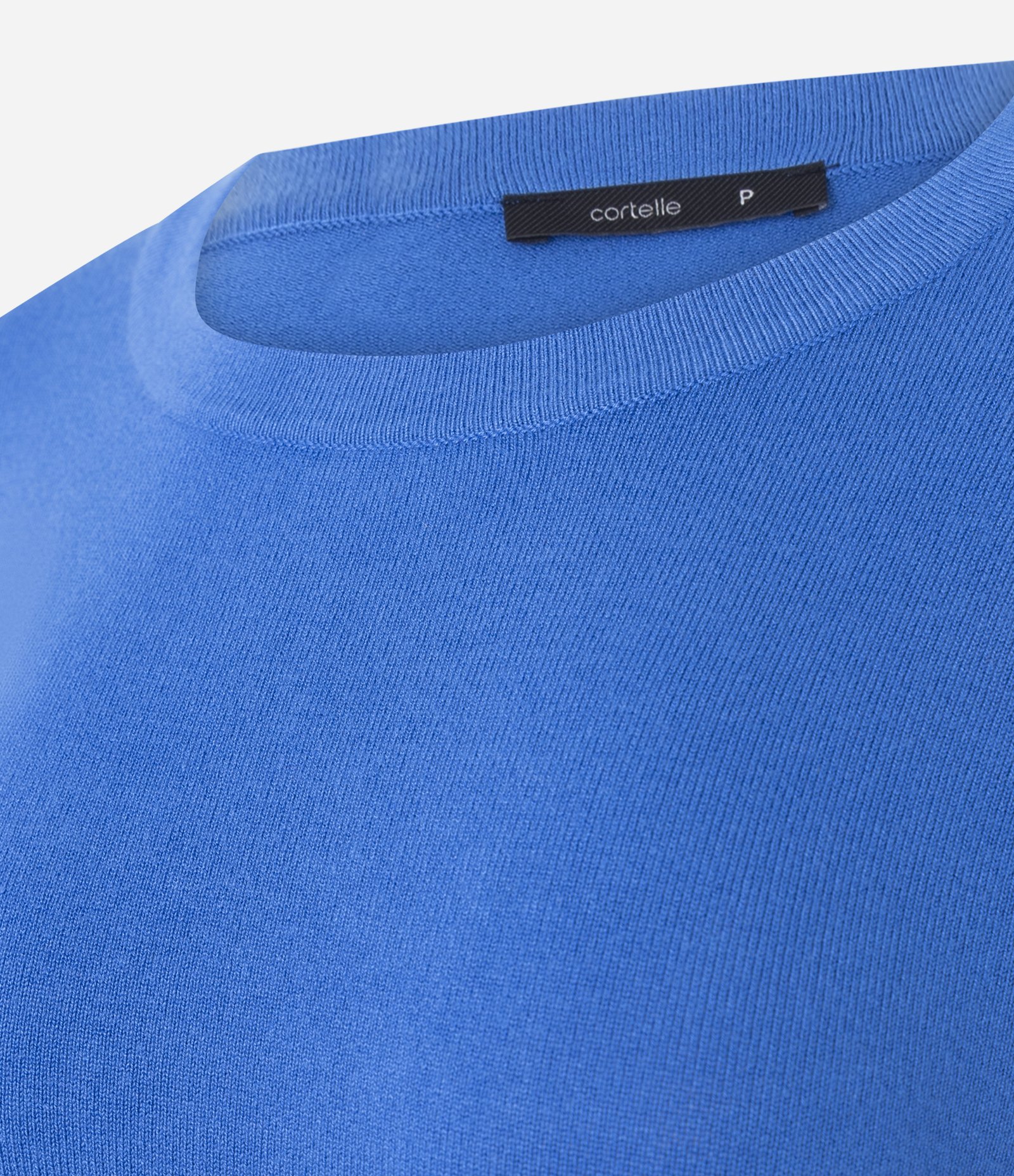 Suéter em Tricô com Botões no Punho Azul 6