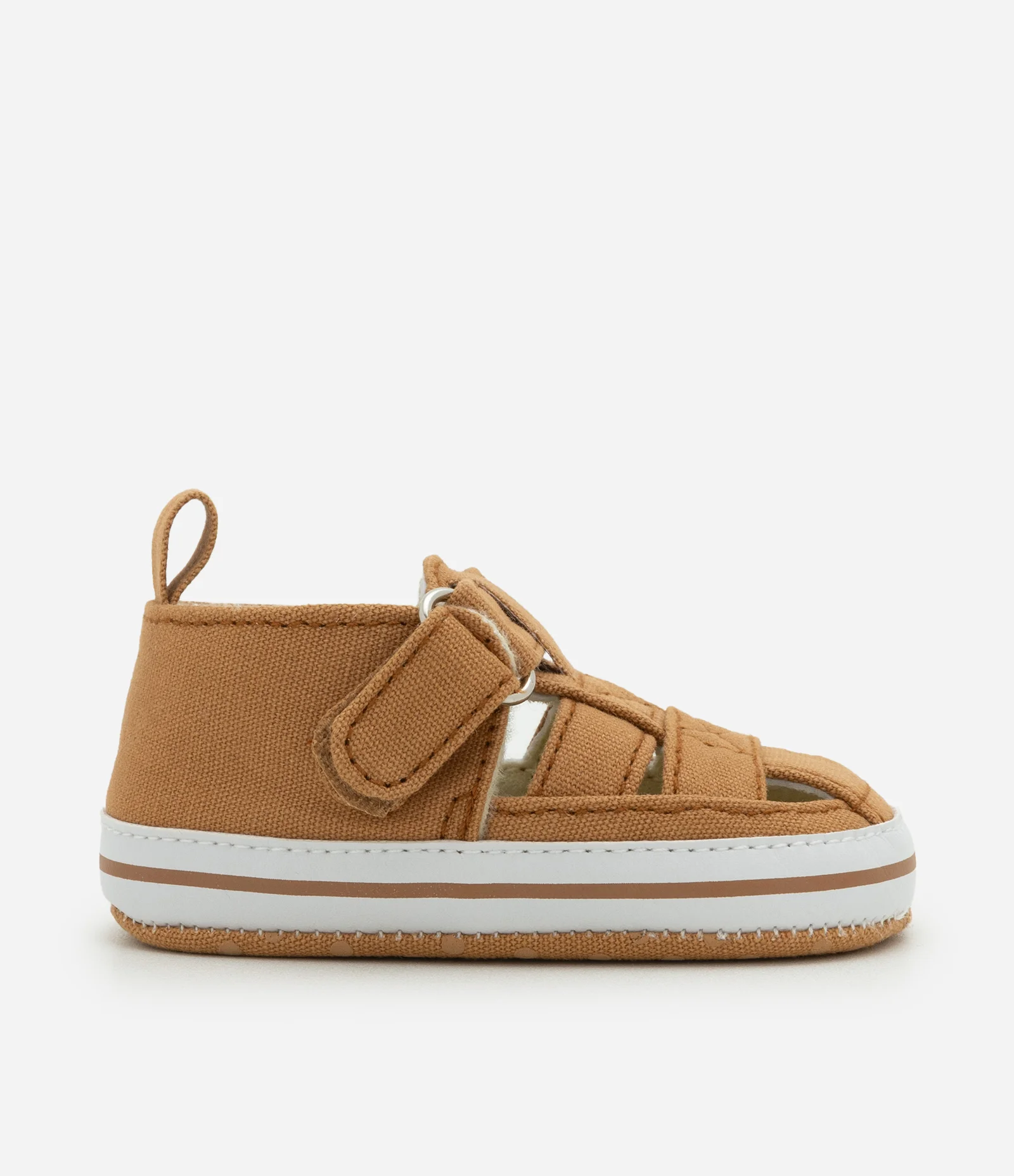 Sandália Infantil em Sarja Fechada na Frente – Tam 14 a 19 Meses Marrom 5