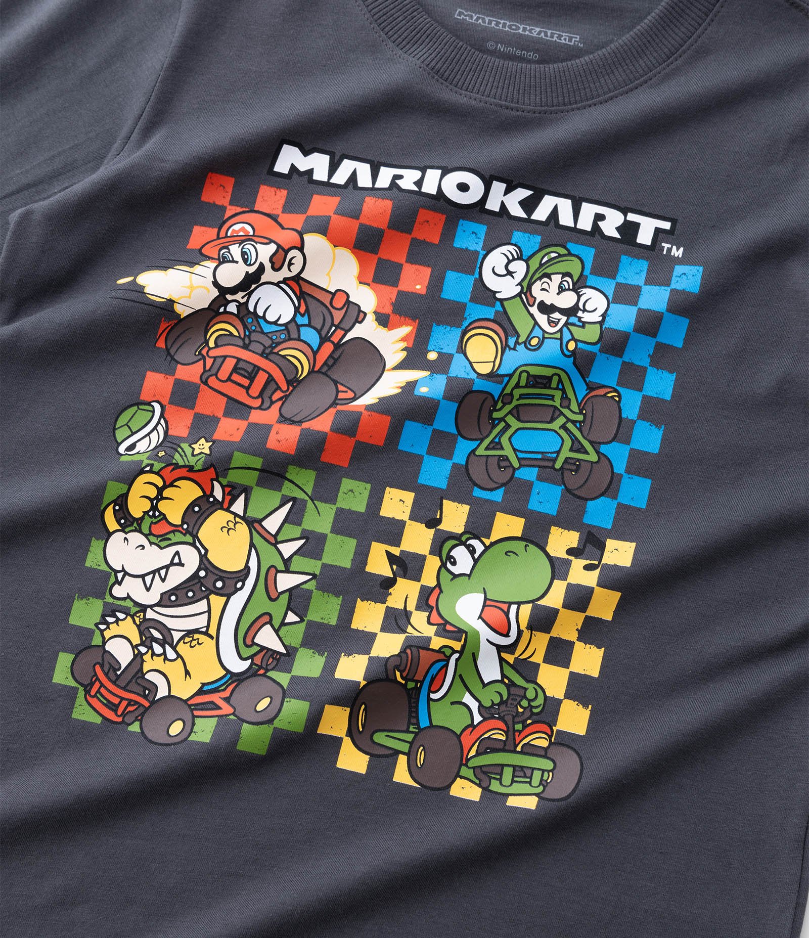 Camiseta Infantil com Estampa Mario Kart – Tam 4 a 10 Anos Chumbo 4