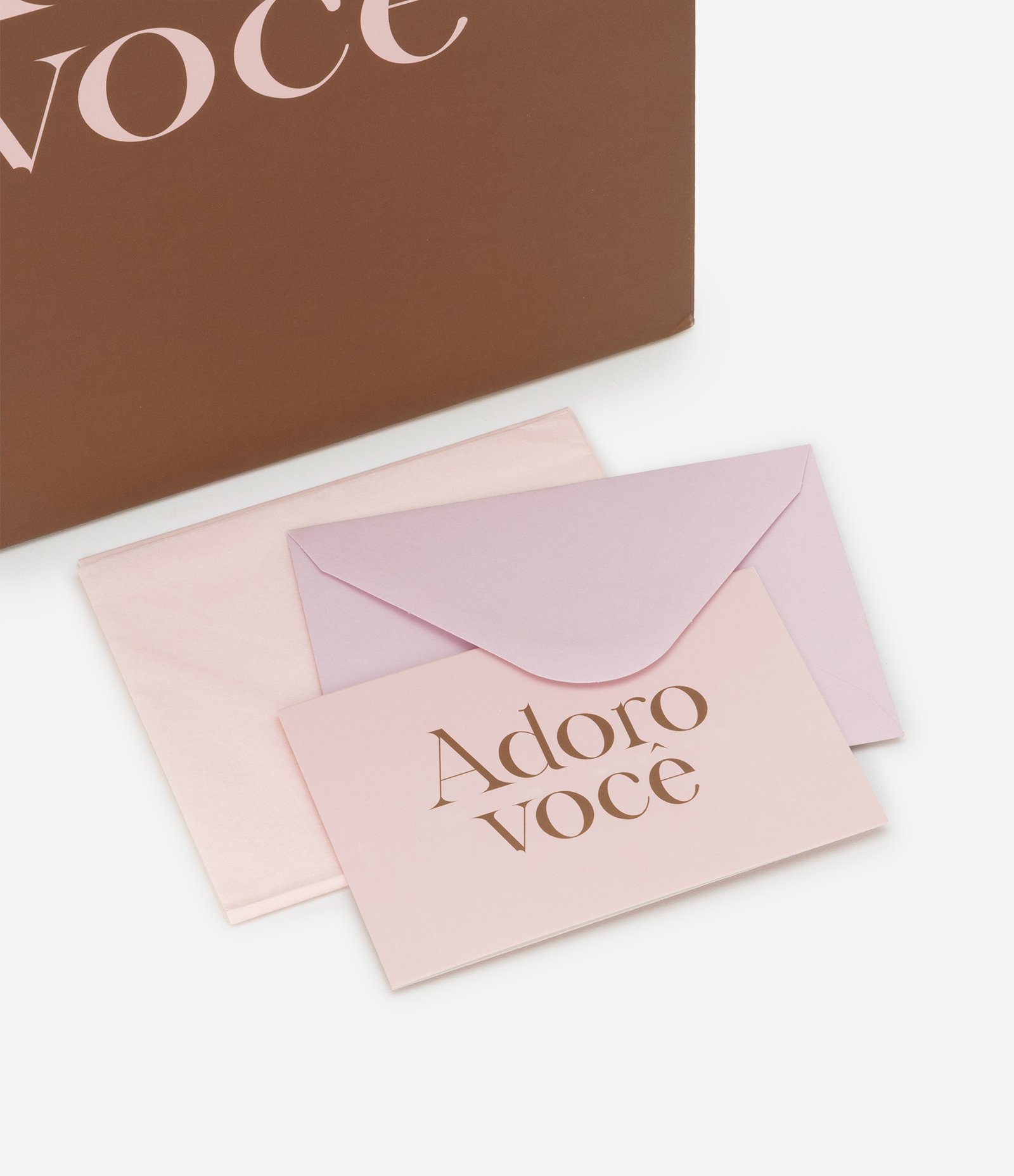 Embalagem de Presente Pequena Estampa Adoro Você Marrom 4