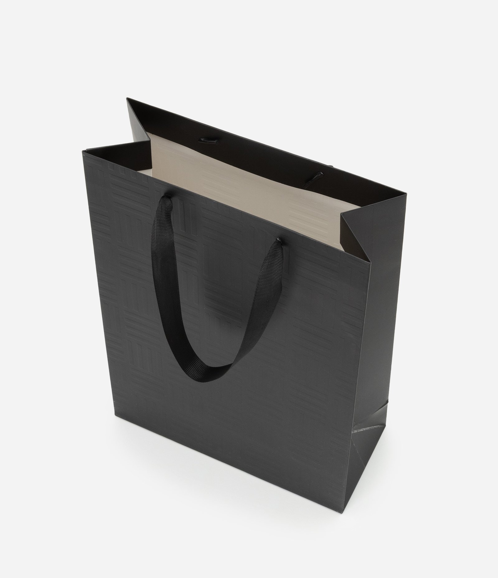 Embalagem de Presente Pequena com Textura Embossed Preto 3