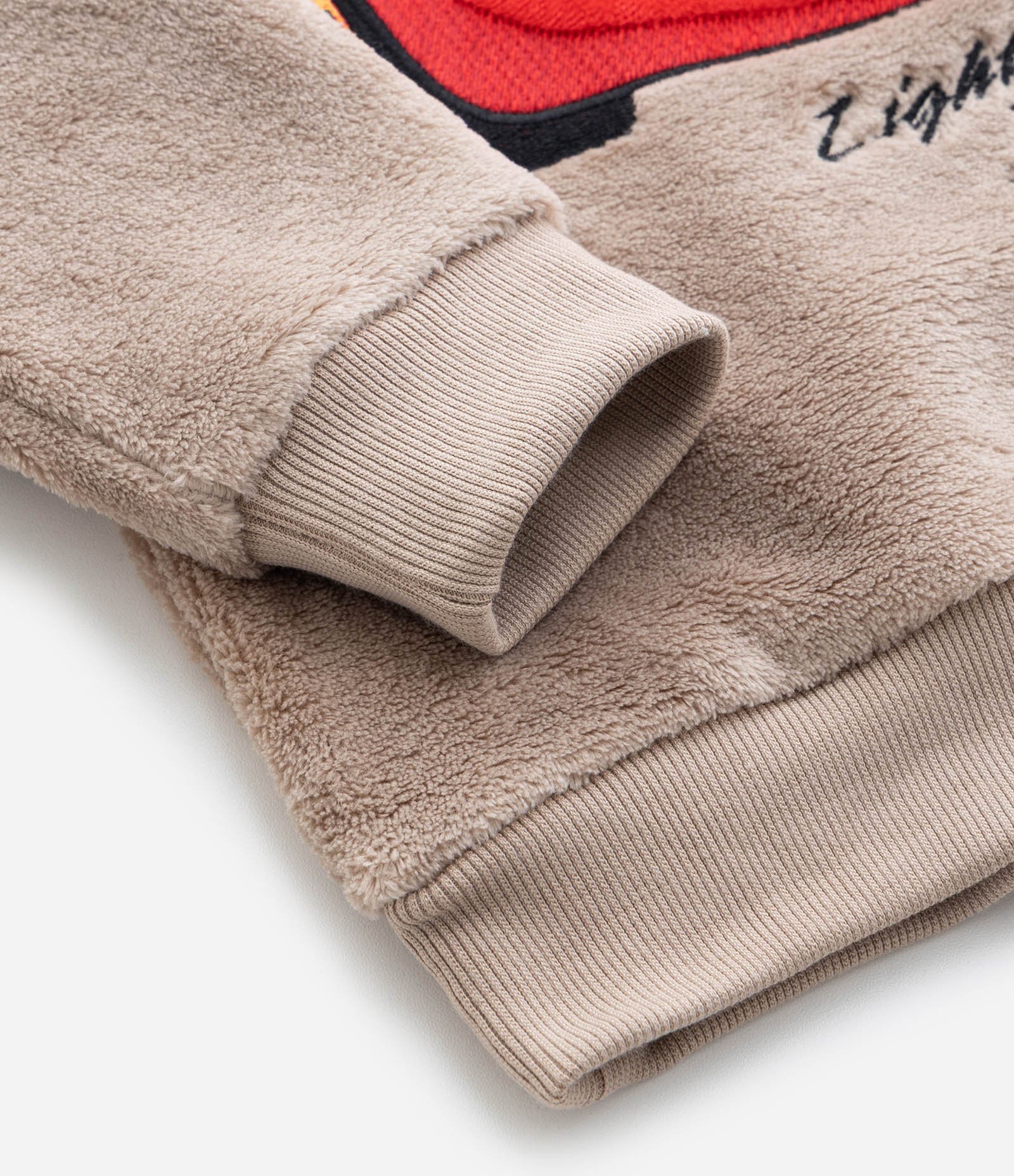 Casaco Infantil em Sherpa com Bordado Carros – Tam 1 a 6 Anos Bege 4