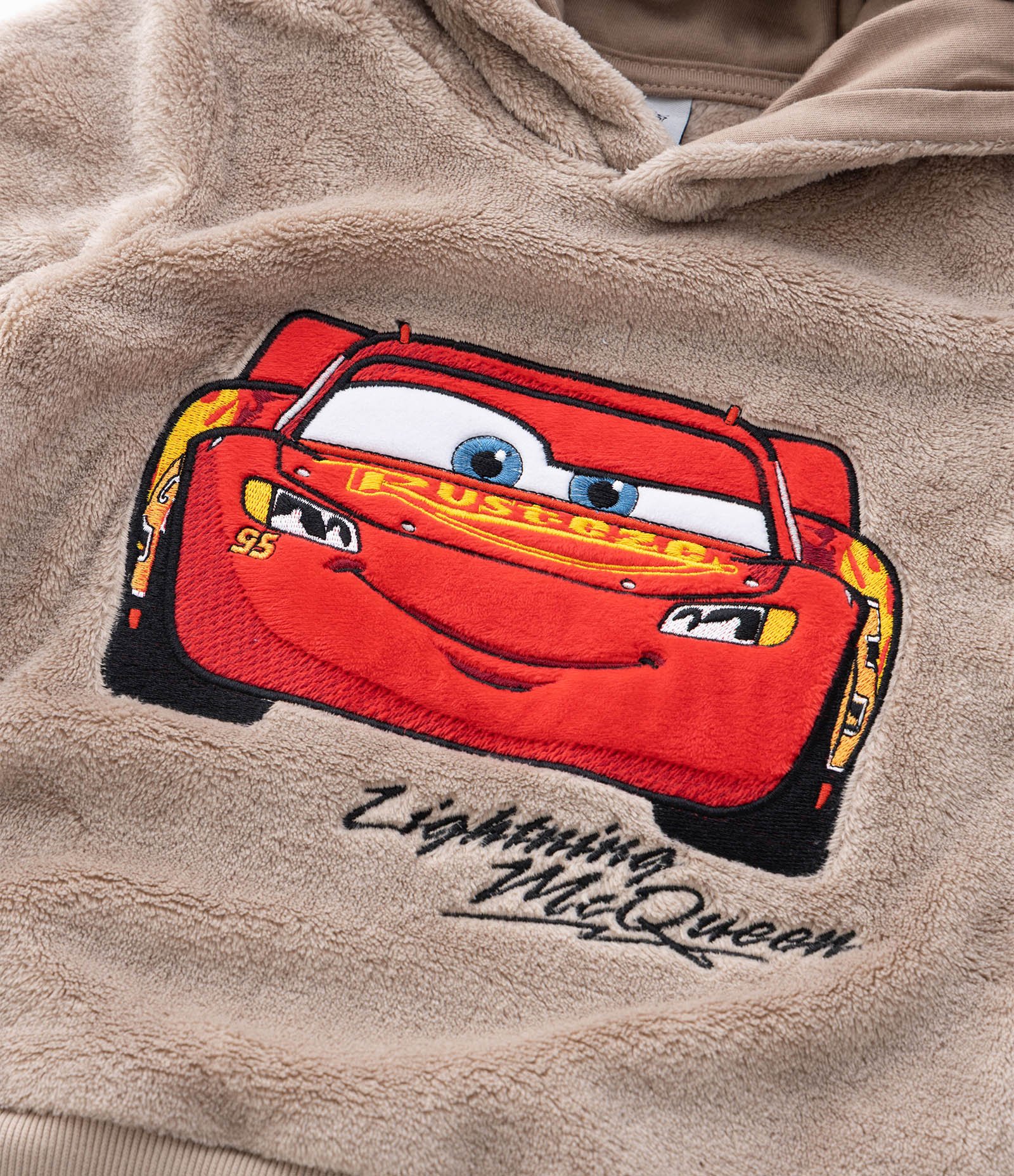 Casaco Infantil em Sherpa com Bordado Carros – Tam 1 a 6 Anos Bege 6