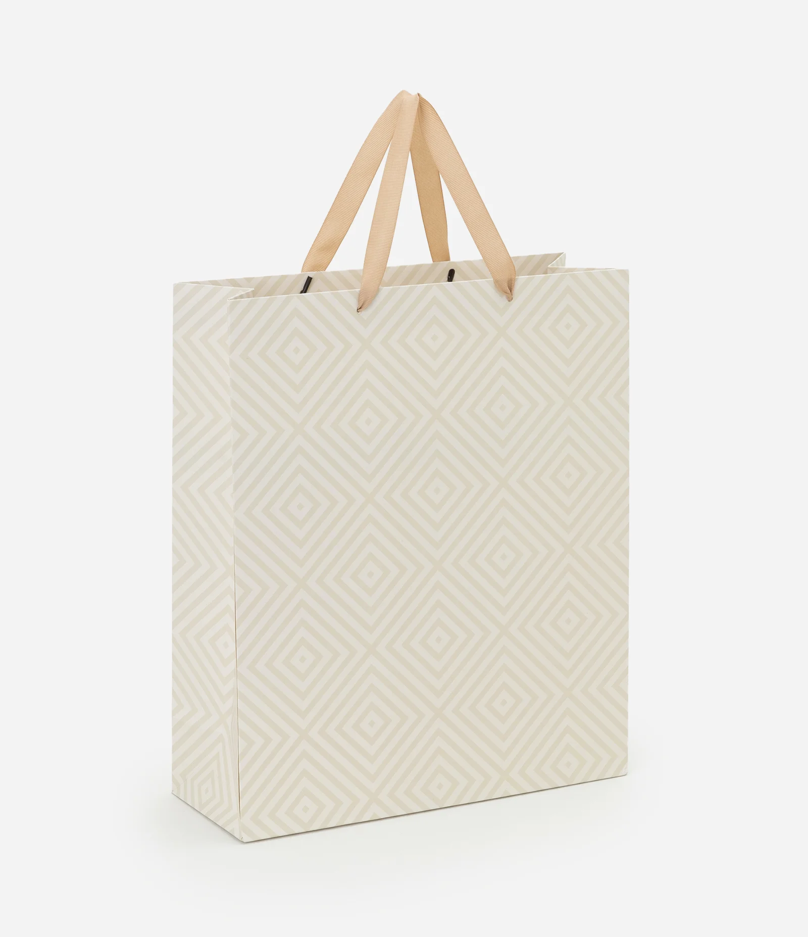 Embalagem de Presente Média com Estampa Geométrica Bege 1