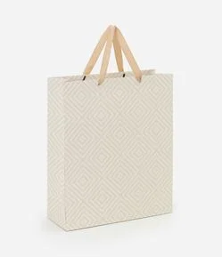 Embalagem de Presente Média com Estampa Geométrica