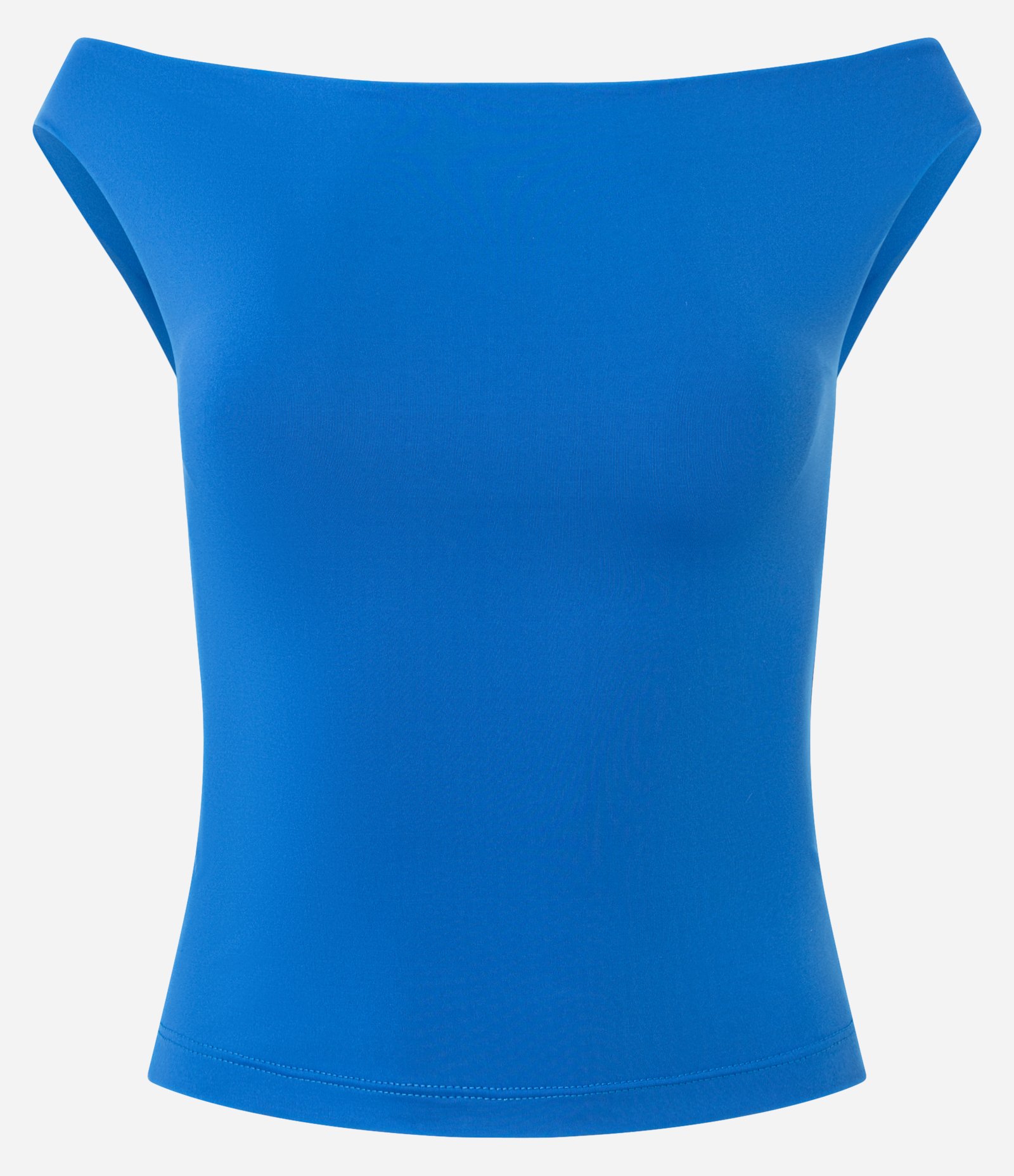 Blusa em Microfibra com Decote Canoa Azul 5