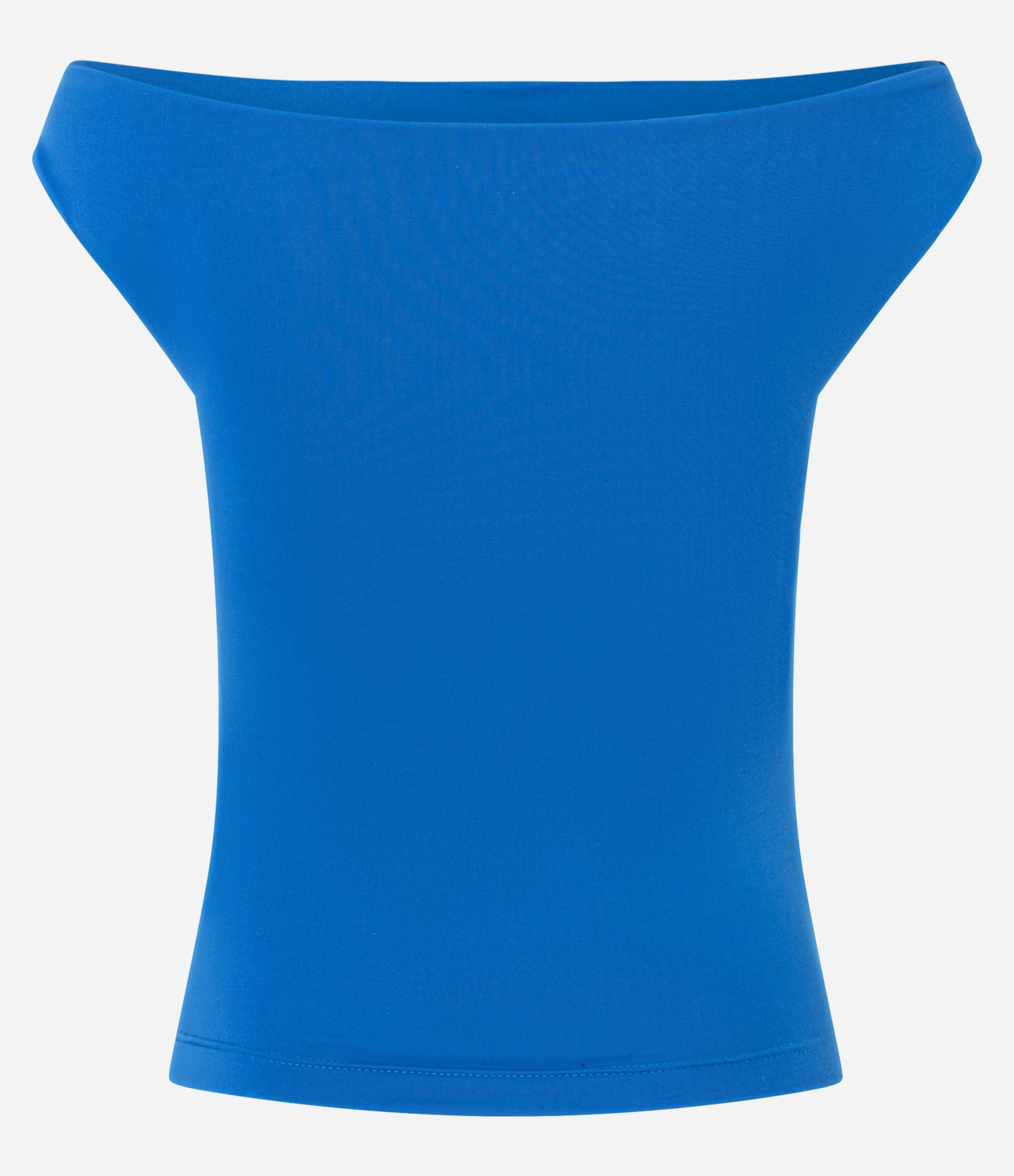 Blusa em Microfibra com Decote Canoa Azul 6