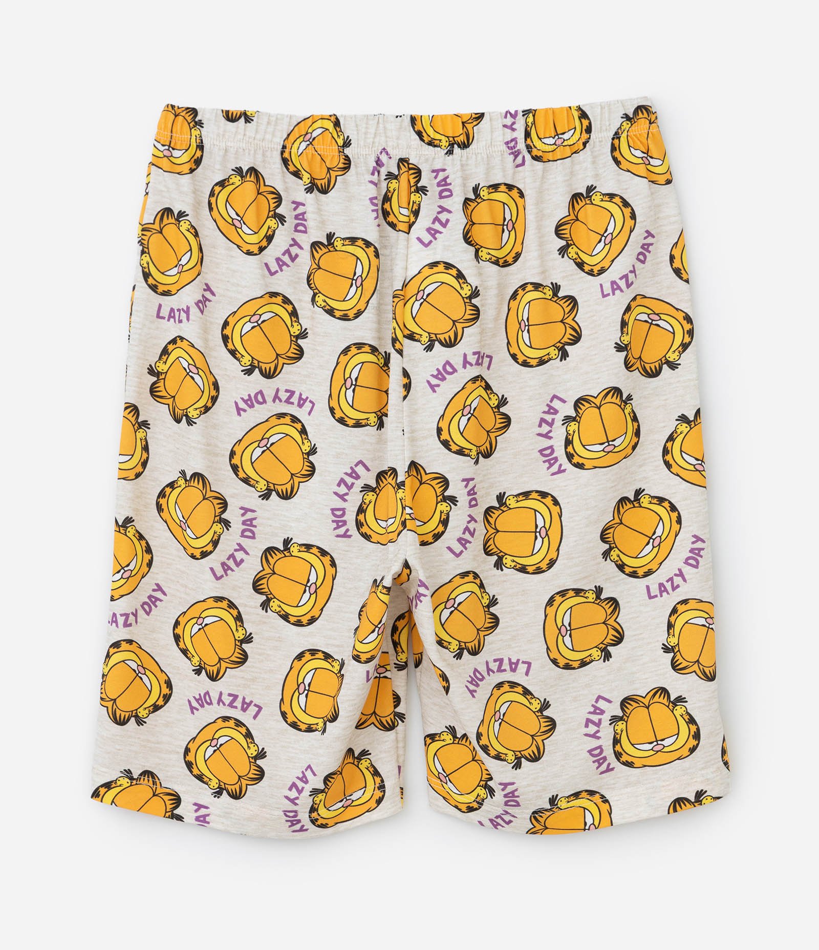 Pijama Curto Infantil com Estampa Garfield - Tam 5 a 14 Anos Amarelo 4
