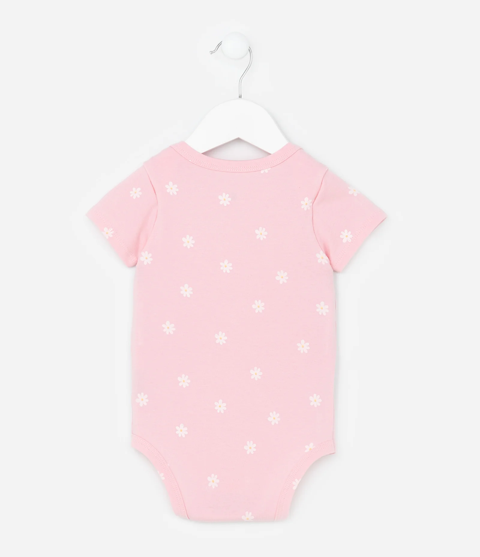 Body Infantil com Estampa de Margaridas - Tam  RN a 18 meses Rosa 3