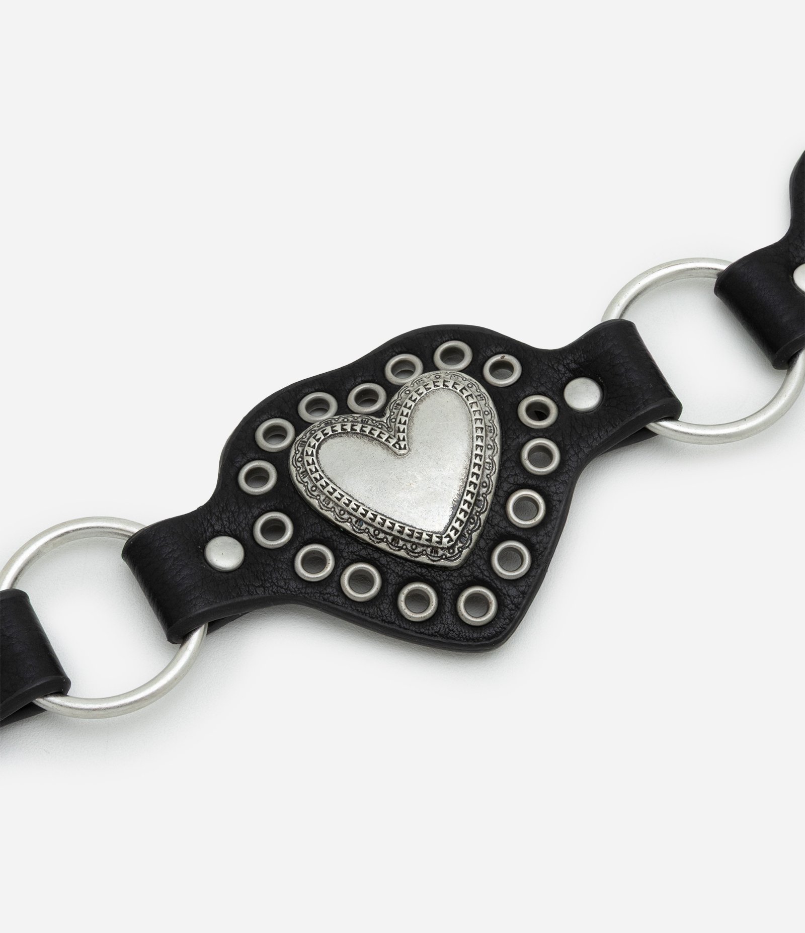 Cinto Médio com Rebites e Corações Curve & Plus Size Preto 2