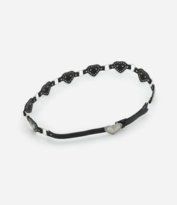 Cinto Médio com Rebites e Corações Curve & Plus Size