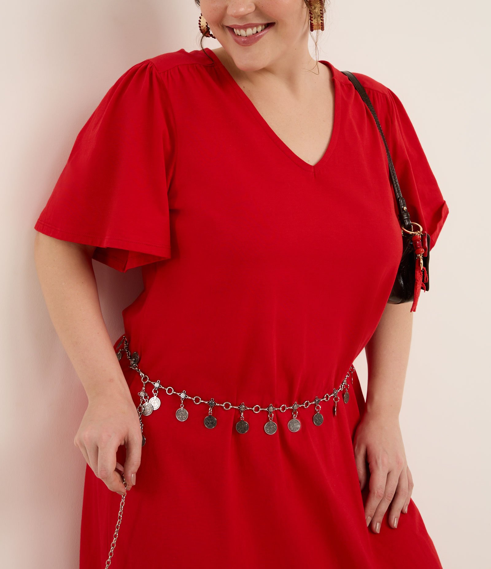 Cinto Estreito em Metal com Medalhas Curve & Plus Size Prata 1